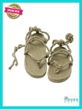 Handcrafted Rope Sandals Unisex Gladiator Adjustable Laces